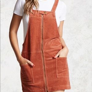 Forever 21 corduroy overall dress